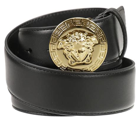 versace striped leather belt|black Versace belt men.